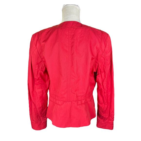 NWT Elie Tahari Judith Cropped Jacket Blazer Women's XL Pink Zip Front Designer - Picture 5 of 10